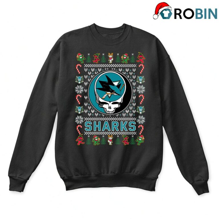San Jose Sharks X Grateful Dead Christmas Ugly Sweatshirt
