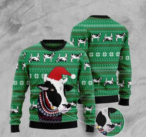 Santa Cow Ugly Christmas Sweatshirt, Sweater