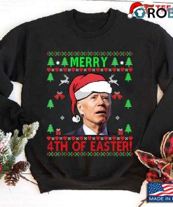 Santa Joe Biden Merry 4th Of Easter Ugly Sweatshirt Christmas