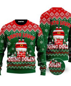 santa loves going down funny ugly christmas sweatshirt sweater 1 pox9hg