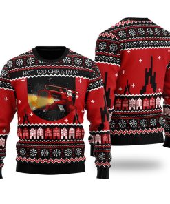 santa riding hot rod christmas ugly sweatshirt sweater 1 anom1e