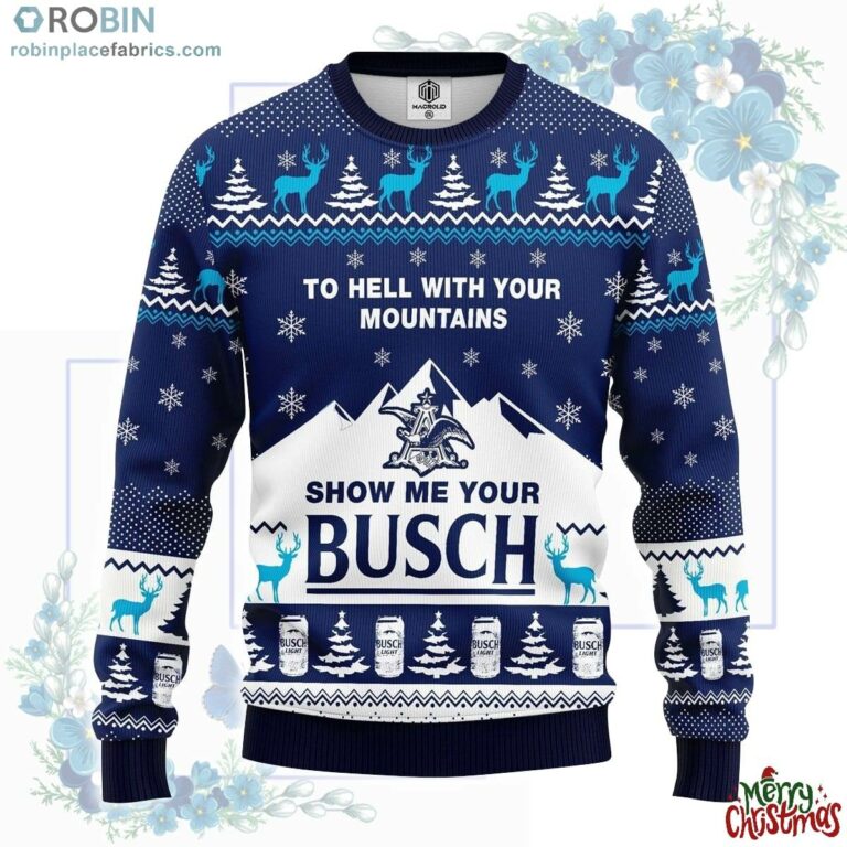 Show Me Your Busch Ugly Christmas Sweater
