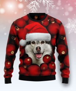 Siberian Husky Ornament Christmas Ugly Sweatshirt, Sweater