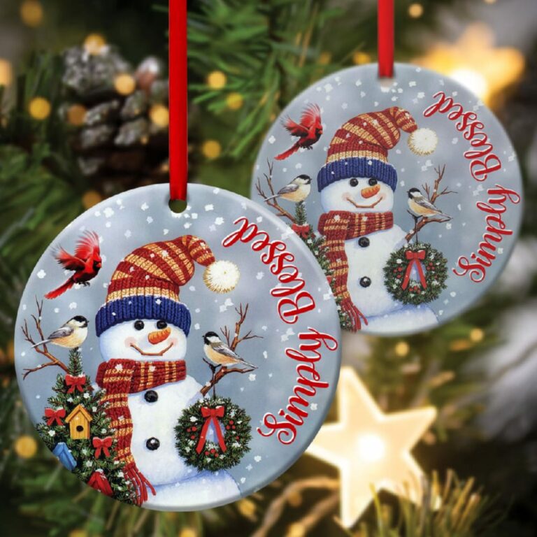 Simply Blessed Beautiful Christian Circle Ornament