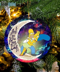 Simpsons Family Love You To The Moon Galaxy Circle Ornament – Christmas Decorations Simpsons Family Love You To The Moon Galaxy Circle Ornament – Christmas Decorations