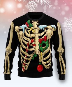 Skeleton Christmas Christmas Ugly Sweatshirt, Sweater