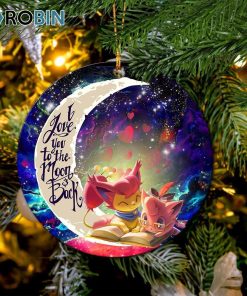 Skitty And Jigglypuff Pokemon Love You To The Moon Galaxy Ornament – Christmas Decorations Skitty And Jigglypuff Pokemon Love You To The Moon Galaxy Ornament – Christmas Decorations