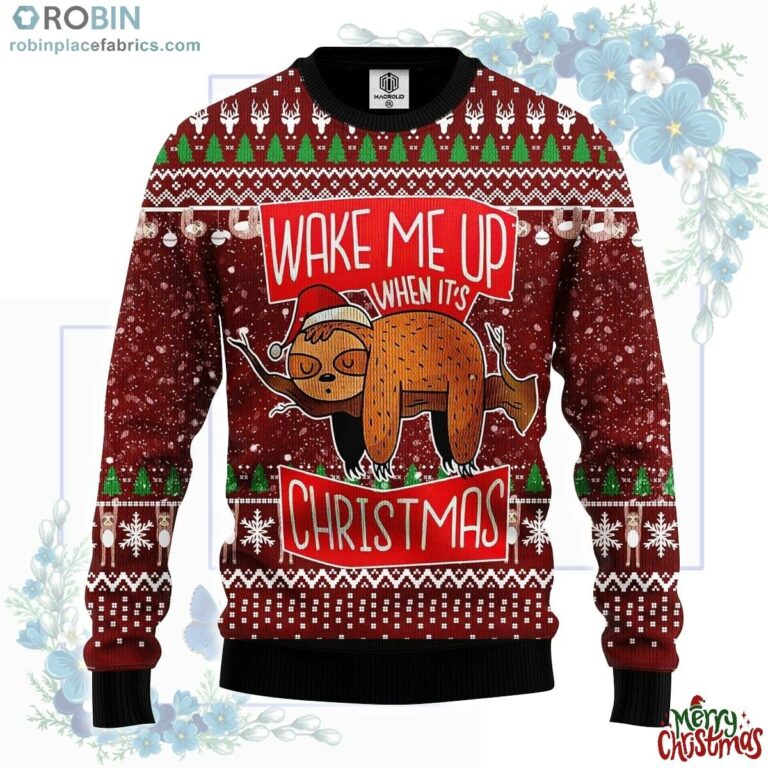 Sloth 3D Ugly Christmas Sweater