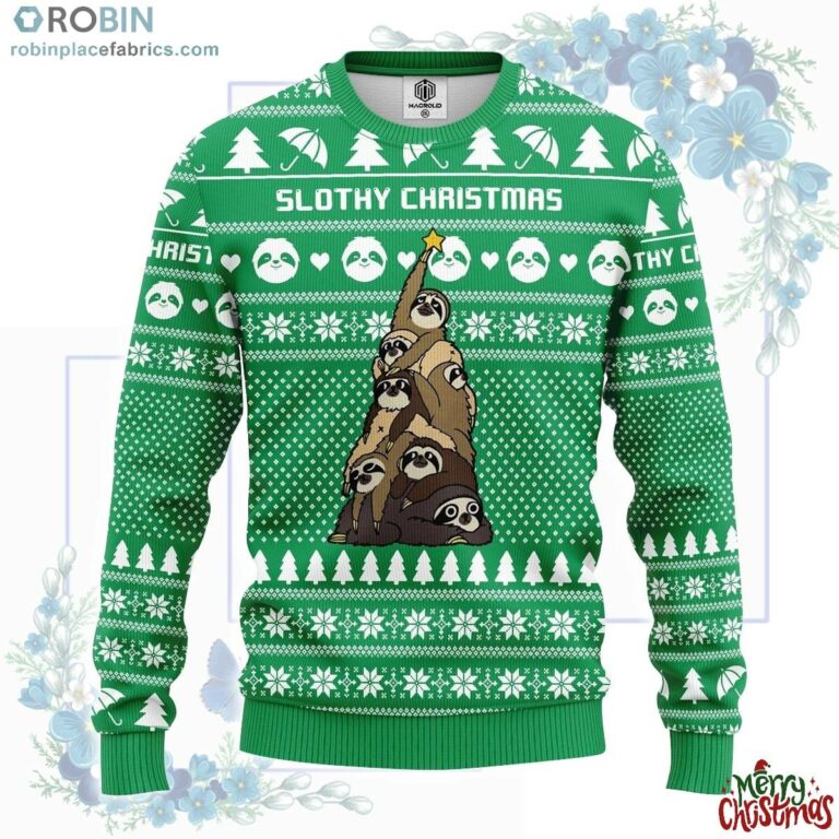 Sloth Tree Ugly Christmas Sweater