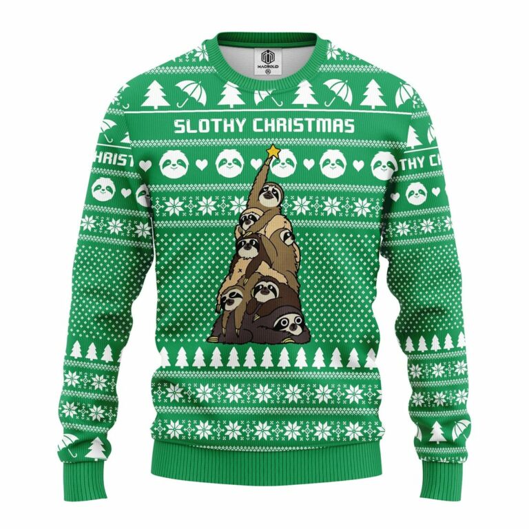 Sloth Tree Ugly Christmas Sweatshirt