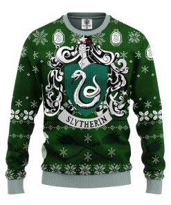 slytherin harrypotter team ugly christmas sweater 1 pEE8x