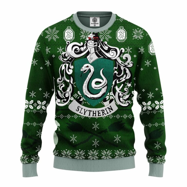 Slytherin Harrypotter Team Ugly Christmas Sweater