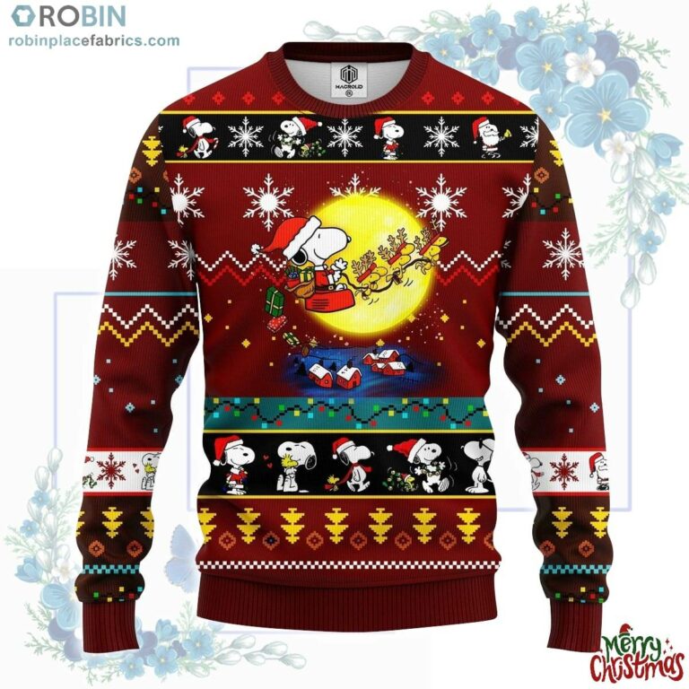 Snooby Moon Ugly Christmas Sweater Red