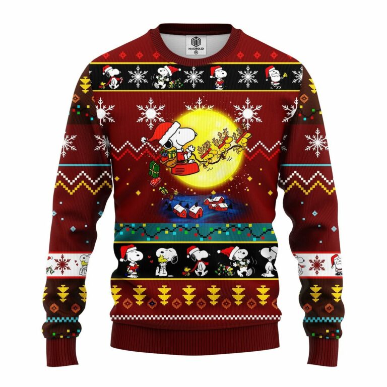 Snooby Moon Ugly Christmas Sweatshirt Red