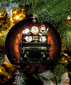 snoopy and friends ride jeep halloween funny anime ornament christmas decorations 1 q6rbjw