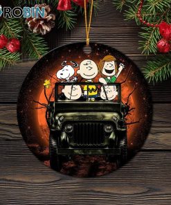 Snoopy And Friends Ride Jeep Halloween Funny Anime Ornament – Christmas Decorations Snoopy And Friends Ride Jeep Halloween Funny Anime Ornament – Christmas Decorations