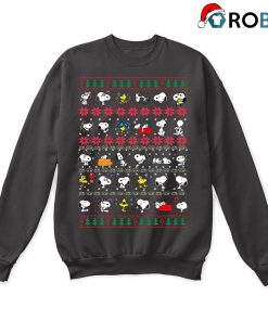 Snoopy Cute Emoji The Peanuts Stickers Ugly Christmas Sweatshirt