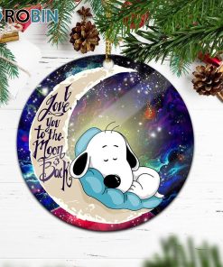 Snoopy Dog Sleep Love You To The Moon Galaxy Ornament – Christmas Decorations Snoopy Dog Sleep Love You To The Moon Galaxy Ornament – Christmas Decorations