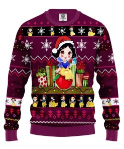 snow white ugly christmas sweatshirt purple pink 1 2ufEs