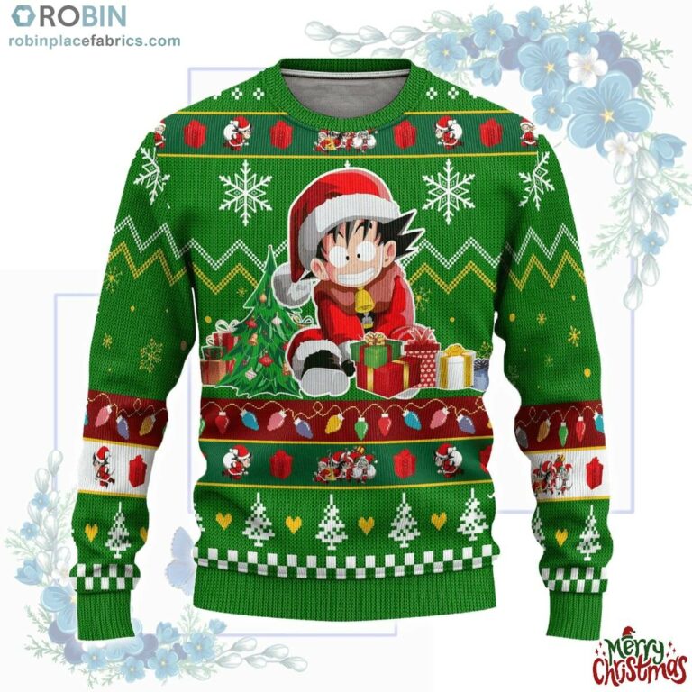 Son Goku Anime Ugly Christmas Sweater Dragon Ball