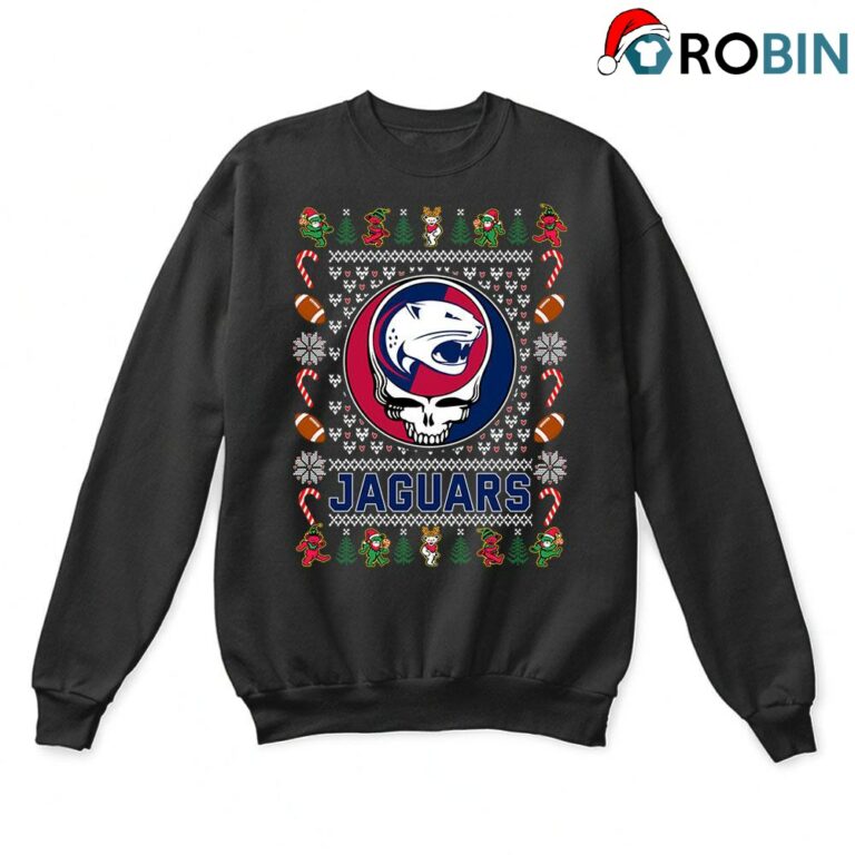 South Alabama Jaguars X Grateful Dead Christmas Ugly Sweatshirt