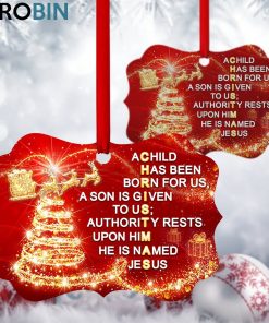 Sparkling Christmas Ornament – He Is Named Jesus