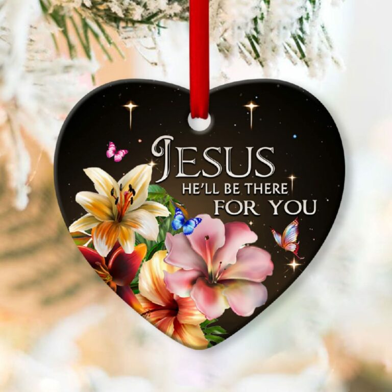 Special Christian Heart Ornament Jesus Is With You