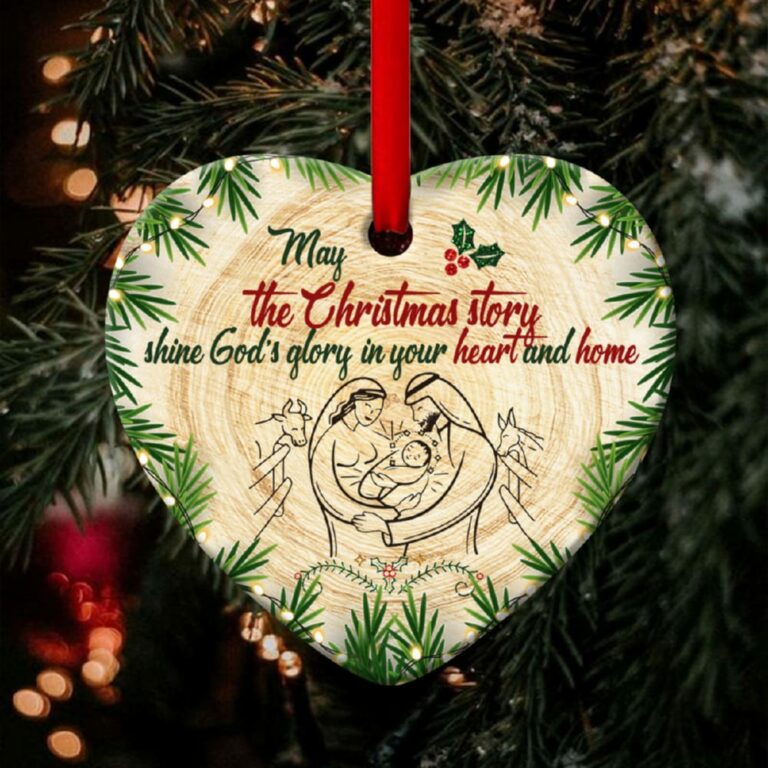 Special Christmas Heart Ornament Born Of God