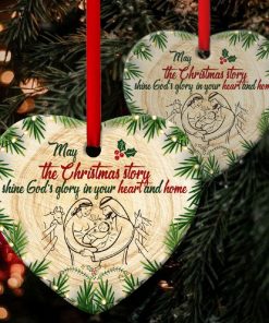 Special Christmas Heart Ornament Born Of God