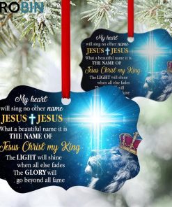 Special Cross And Lion Ornament – The Light Will Shine When All Else Fades