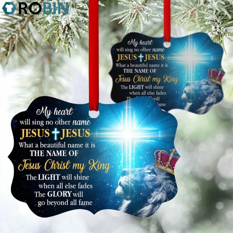 Special Cross And Lion Ornament – The Light Will Shine When All Else Fades