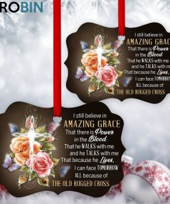 Special Floral Cross Ornament – I Still Believe In Amazing Grace