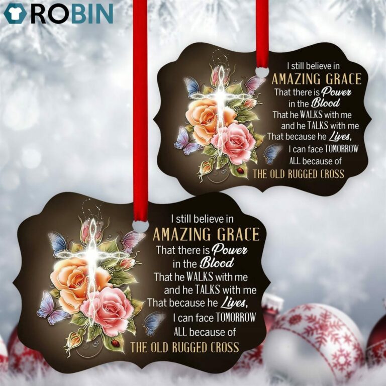 Special Floral Cross Ornament – I Still Believe In Amazing Grace