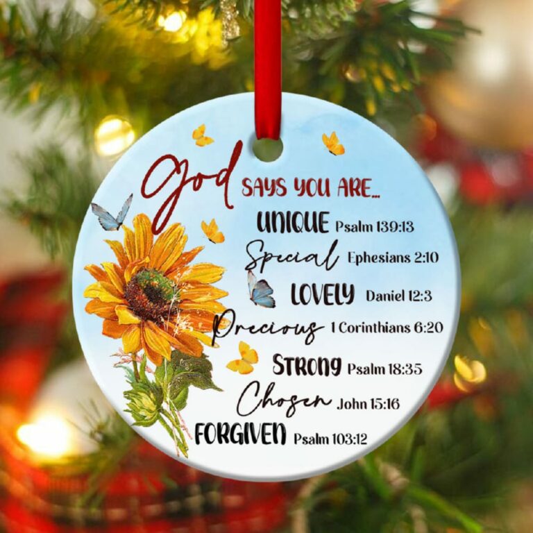 Special Jesus Circle Ornament God Says You Are Precious