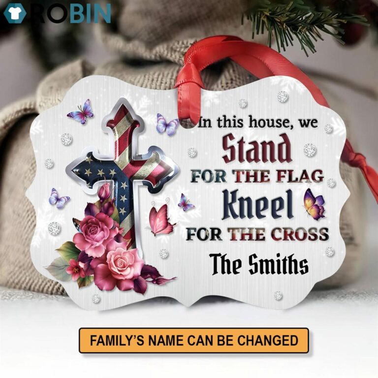Special Pesonalized Floral Cross Ornament – Meaningful Gift For Christmas