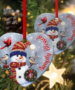 Special Snowman Heart Ornament You Are Blessed From Jesus