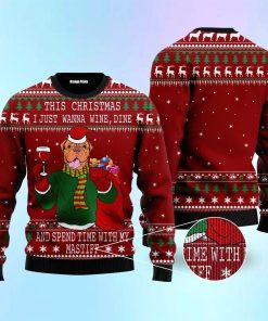 Spend Time With My Mastiff Christmas Ugly Sweatshirt, Sweater