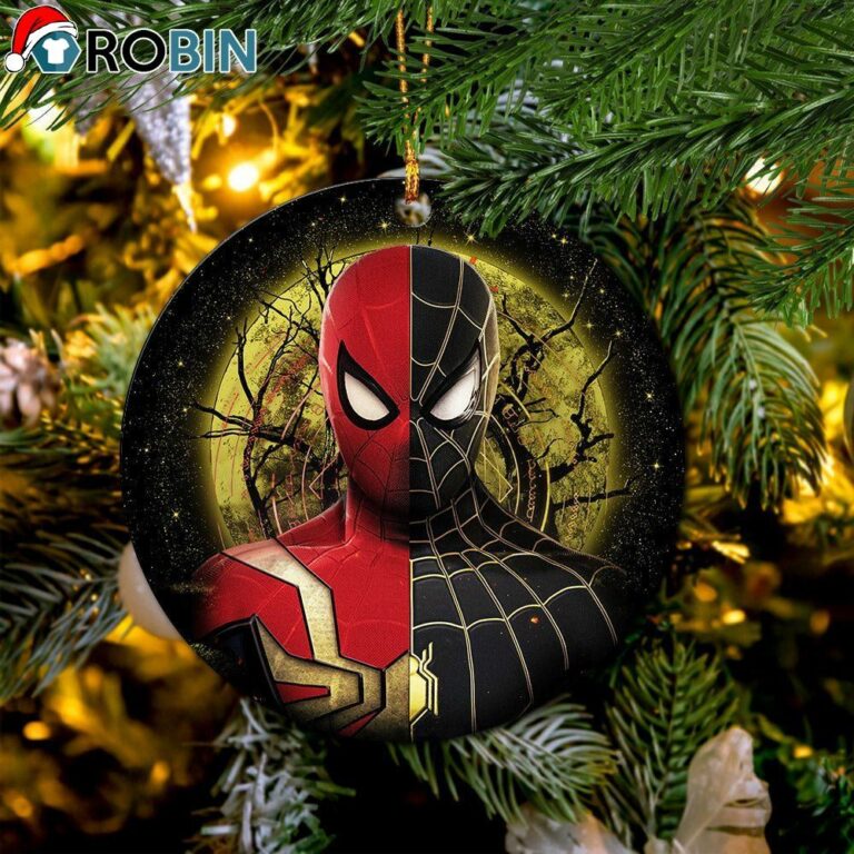 Spiderman Black Suit No Way Home Moonlight Ornament – Christmas Decorations