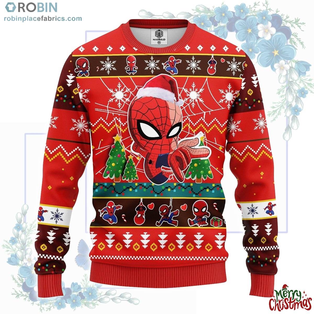 Spiderman Custom Christmas Sweater RobinPlaceFabrics