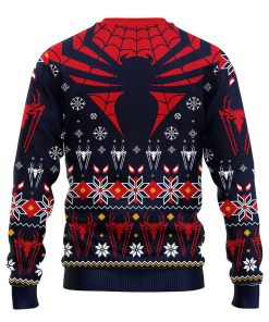 spiderman winter ugly christmas sweatshirt 1 ftBRX