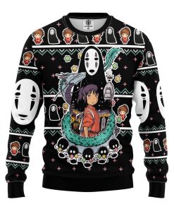 spirited away ghibli ugly christmas sweatshirt 1 H6aQW