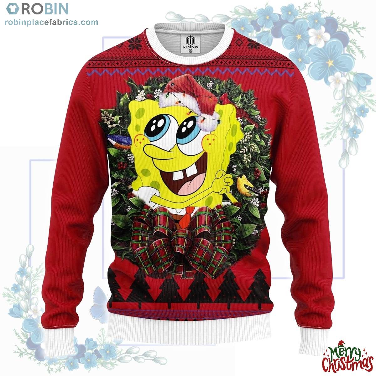 Spongebob Squarepants Noel Mc Ugly Christmas Sweater RobinPlaceFabrics