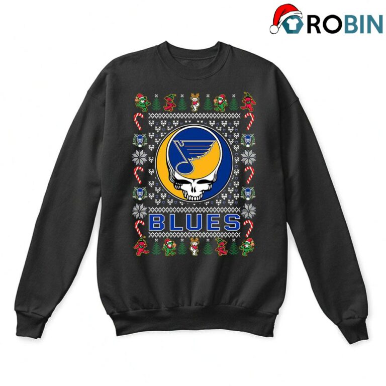 St Louis Blues X Grateful Dead Christmas Ugly Sweatshirt