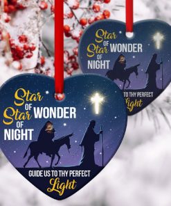 Star Of Night Guide Us To Thy Perfect Light Special Jesus Heart Ornament