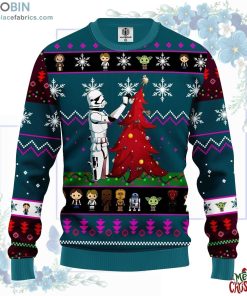 star wars and tree ugly christmas sweater blue 150 lmlH8