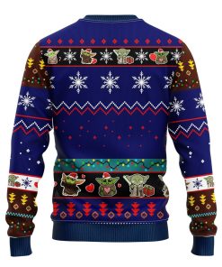 Star Wars Baby Yoda Cute Ugly Christmas Sweatshirt Blue
