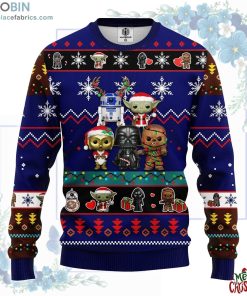 star wars cute ugly christmas sweater blue 143 U70rF