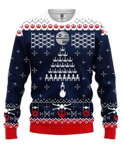 star wars fight ship ugly christmas sweatshirt 1 k55qg