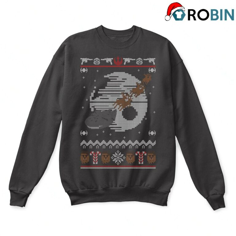 Star Wars Millennium Falcon Reindeer Death Star Ugly Christmas Sweatshirt