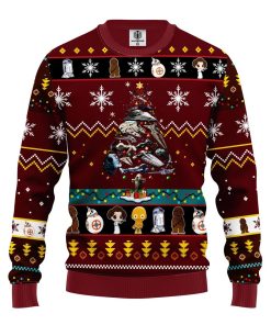 star wars trips ugly christmas sweatshirt brown red 1 9xNgP